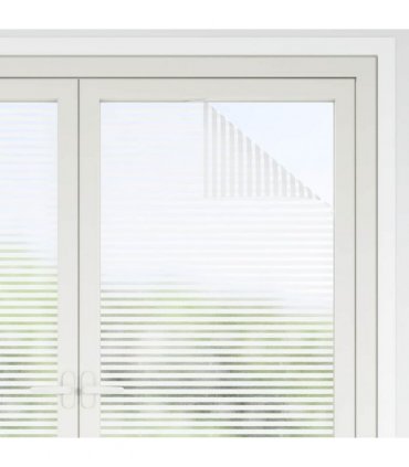 vidaXL Window Films Frosted Stripes Design PVC