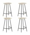 vidaXL Bar Stools 4 pcs Solid Mango Wood