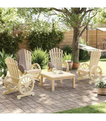 vidaXL Garden Adirondack Chairs 4 pcs Solid Wood Fir