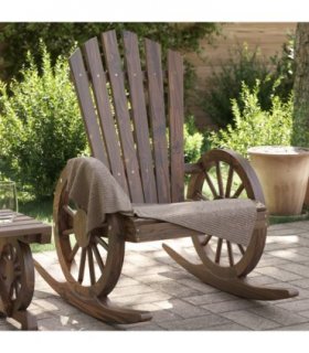 vidaXL Rocking Adirondack Chairs 2 pcs Solid Wood Fir