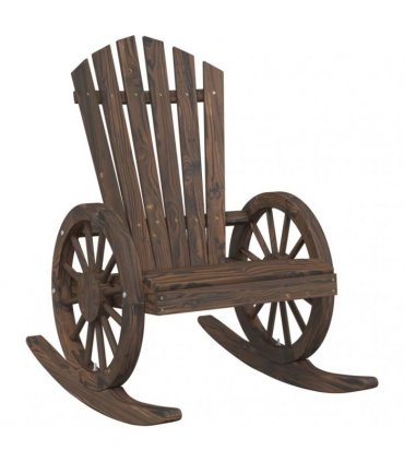 vidaXL Rocking Adirondack Chairs 2 pcs Solid Wood Fir