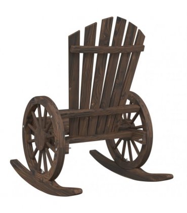 vidaXL Rocking Adirondack Chairs 2 pcs Solid Wood Fir