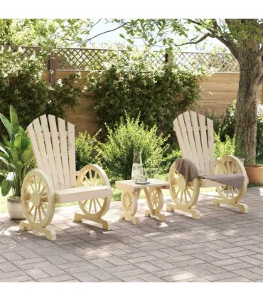 vidaXL 3 Piece Garden Lounge Set Solid Wood Fir