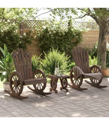 vidaXL 3 Piece Garden Lounge Set Solid Wood Fir