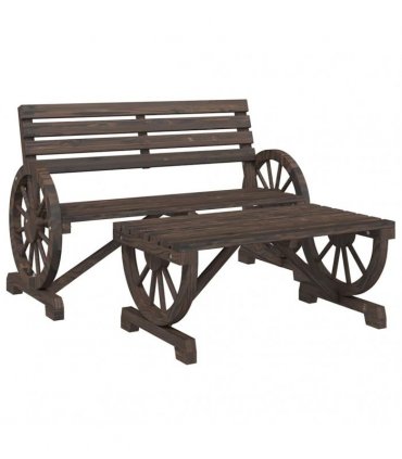 vidaXL 4 Piece Garden Lounge Set Solid Wood Fir