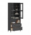 vidaXL Highboard "VIKEN" Anthracite Grey 80x40x200 cm Solid Wood Pine