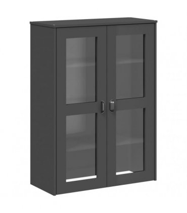 vidaXL Highboard "VIKEN" Anthracite Grey 80x40x200 cm Solid Wood Pine