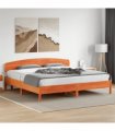 vidaXL Bed Frame without Mattress Wax Brown 200x200 cm Solid Wood Pine