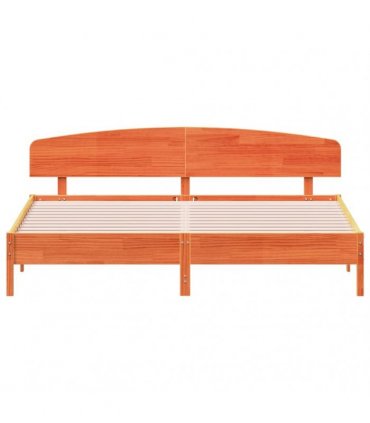 vidaXL Bed Frame without Mattress Wax Brown 200x200 cm Solid Wood Pine