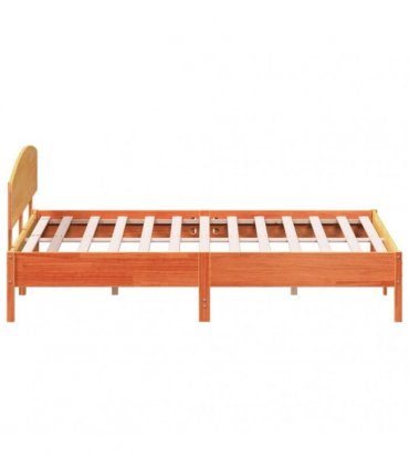 vidaXL Bed Frame without Mattress Wax Brown 200x200 cm Solid Wood Pine