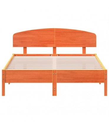 vidaXL Bed Frame without Mattress Wax Brown 150x200 cm Solid Wood Pine