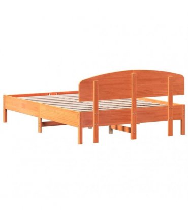 vidaXL Bed Frame without Mattress Wax Brown 150x200 cm Solid Wood Pine