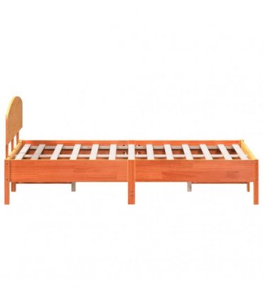 vidaXL Bed Frame without Mattress Wax Brown 150x200 cm Solid Wood Pine