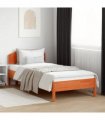 vidaXL Bed Frame without Mattress Wax Brown 100x200 cm Solid Wood Pine