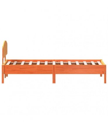 vidaXL Bed Frame without Mattress Wax Brown 100x200 cm Solid Wood Pine