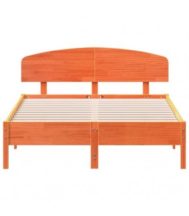 vidaXL Bed Frame without Mattress Wax Brown 120x190 cm Solid Wood Pine