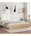 vidaXL Bed Frame with Drawers without Mattress Sonoma Oak 200x200 cm