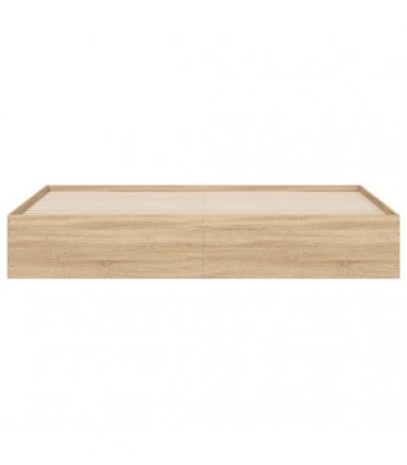 vidaXL Bed Frame with Drawers without Mattress Sonoma Oak 200x200 cm