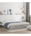 vidaXL Bed Frame with Drawers without Mattress Concrete Grey 160x200cm