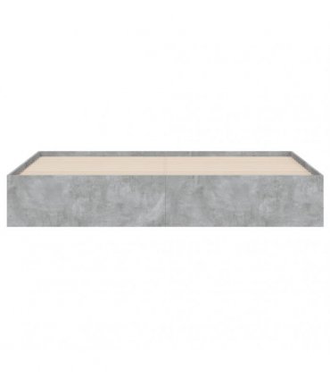 vidaXL Bed Frame with Drawers without Mattress Concrete Grey 160x200cm
