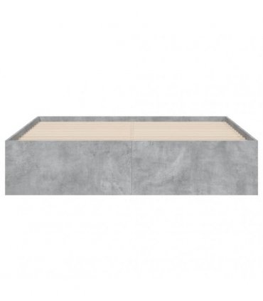 vidaXL Bed Frame with Drawers without Mattress Concrete Grey 150x200cm