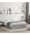 vidaXL Bed Frame with Drawers without Mattress Grey Sonoma 150x200 cm