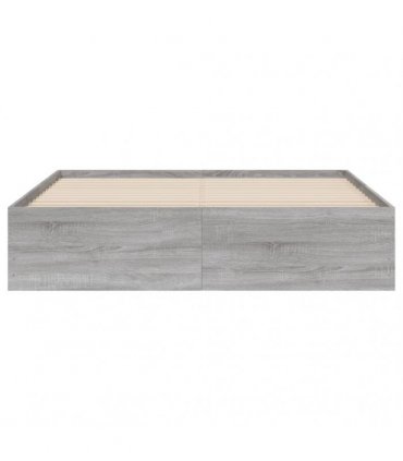 vidaXL Bed Frame with Drawers without Mattress Grey Sonoma 150x200 cm