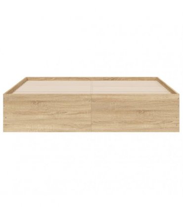 vidaXL Bed Frame with Drawers without Mattress Sonoma Oak 140x200 cm
