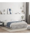 vidaXL Bed Frame with Drawers without Mattress Concrete Grey 140x200cm