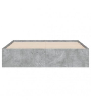 vidaXL Bed Frame with Drawers without Mattress Concrete Grey 140x200cm