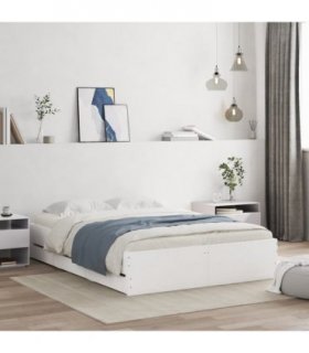 vidaXL Bed Frame with Drawers without Mattress White 120x200 cm