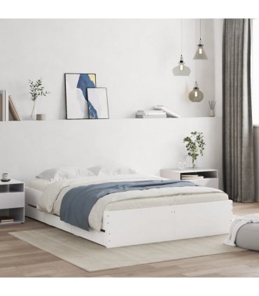 vidaXL Bed Frame with Drawers without Mattress White 120x200 cm