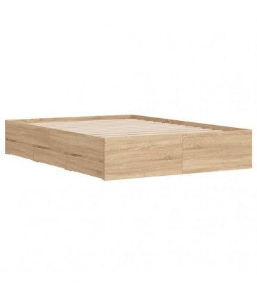 vidaXL Bed Frame with Drawers without Mattress Sonoma Oak 120x200 cm