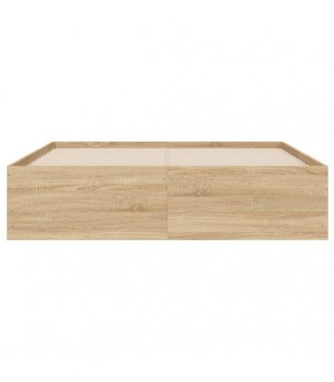 vidaXL Bed Frame with Drawers without Mattress Sonoma Oak 120x200 cm