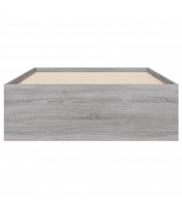 vidaXL Bed Frame with Drawers without Mattress Grey Sonoma 100x200 cm