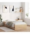 vidaXL Bed Frame with Drawers without Mattress Sonoma Oak 90x200 cm