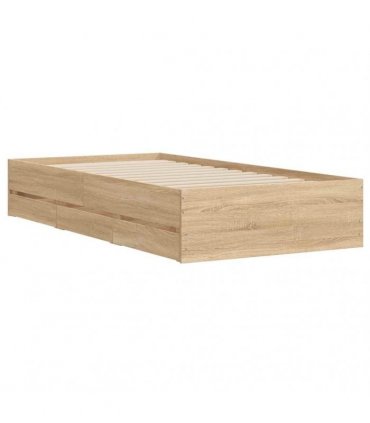 vidaXL Bed Frame with Drawers without Mattress Sonoma Oak 90x200 cm