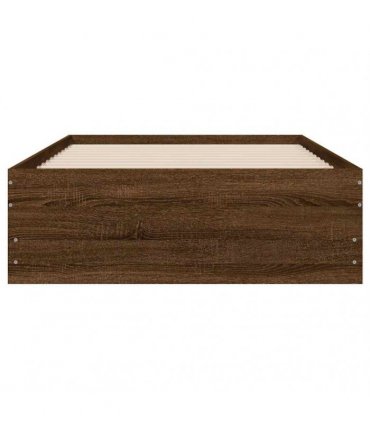 vidaXL Bed Frame with Drawers without Mattress Brown Oak 90x200 cm