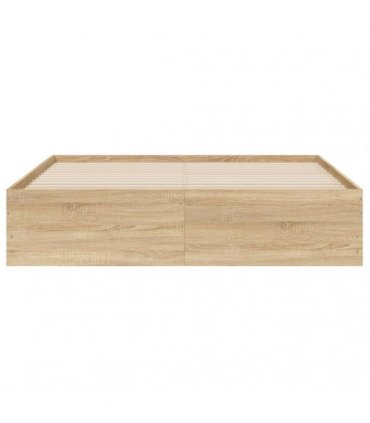 vidaXL Bed Frame with Drawers without Mattress Sonoma Oak 140x190 cm