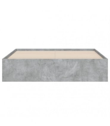 vidaXL Bed Frame with Drawers without Mattress Concrete Grey 140x190cm