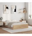 vidaXL Bed Frame with Drawers without Mattress Sonoma Oak 120x190 cm