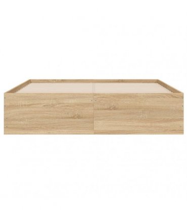 vidaXL Bed Frame with Drawers without Mattress Sonoma Oak 120x190 cm