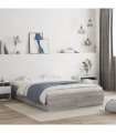 vidaXL Bed Frame with Drawers without Mattress Grey Sonoma 120x190 cm
