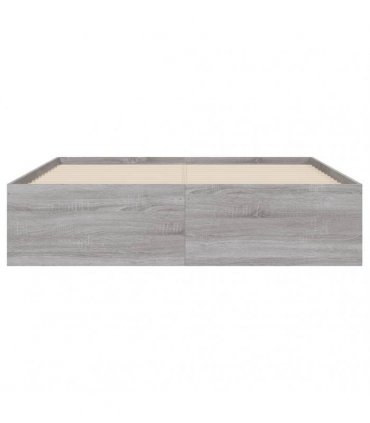 vidaXL Bed Frame with Drawers without Mattress Grey Sonoma 120x190 cm