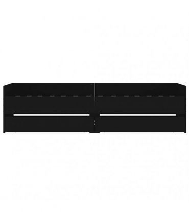 vidaXL Bed Frame with Drawers without Mattress Black 90x190 cm