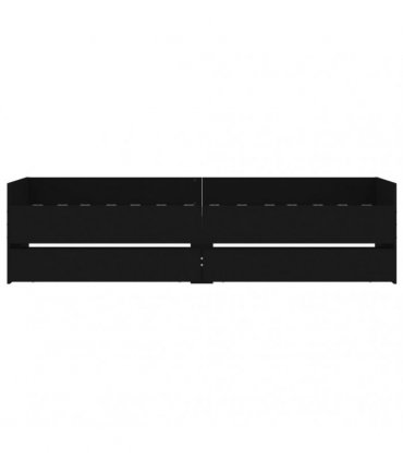 vidaXL Bed Frame without Mattress Black 75x190 cm Small Single