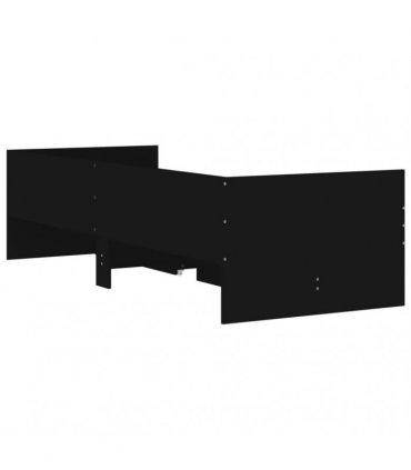 vidaXL Bed Frame without Mattress Black 75x190 cm Small Single