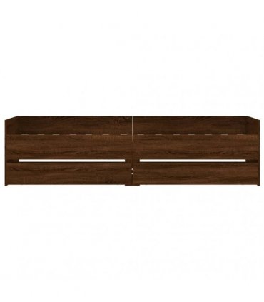 vidaXL Bed Frame Brown Oak 75 x 190 cm Engineered wood, Plywood