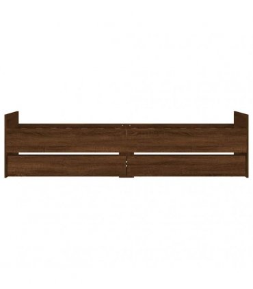 vidaXL Bed Frame Brown Oak 90 x 190 cm Engineered wood