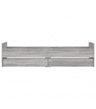 vidaXL Bed Frame without Mattress Grey Sonoma 75x190 cm Small Single